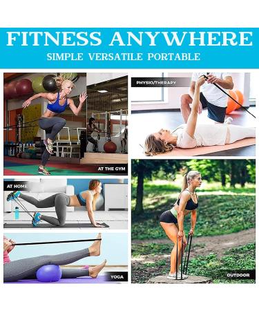 Resistance Bands with Door Anchor Handles Resistance Exercise Bands Resistance Bands Set for Heavy Strength Exercise Training Pull Up Assist Bands Workout Bands for Gym Fitness Green Purple Black Red Yellow 5 - Buy Online on GoSupps.com