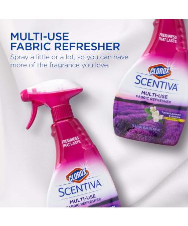 Clorox Scentiva Multi-Use Fabric Refresher Spray - Tuscan Lavender & Jasmine | Fabric Freshener for Upholstery Closets Curtains & Carpets | 16.9 oz (Pack of 2) - International Shipping Available - Buy Online on GoSupps.com