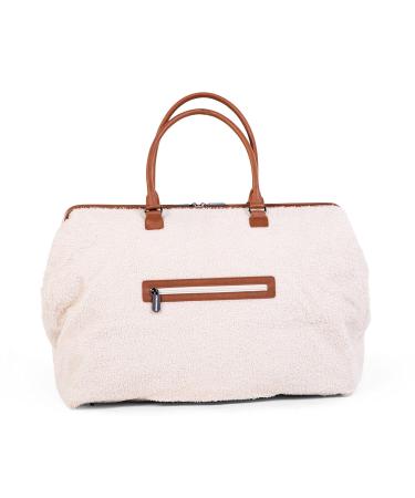 Childhome Mommy Bag - Large Capacity Travel & Changing Bag with Wrap Pocket Adjustable Strap & Insulating Divider - Teddy Ecru - Buy Online on GoSupps.com