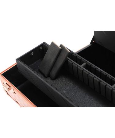 Songmics Rose Gold Cosmetic Case - Lockable Make-Up Organizer for Travel & Hairdressers | Stylish Storage for Visagists | JBC323RD Pink Gold - Buy Online on GoSupps.com