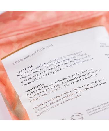 Fontana Candle Co Epsom Salt Bath Soak | Palo Santo Grapefruit 24 oz | Infused with Essential Oils and Coconut Oil | Natural Magnesium Flakes Scented Bath Salts for Relaxation - Buy Online on GoSupps.com
