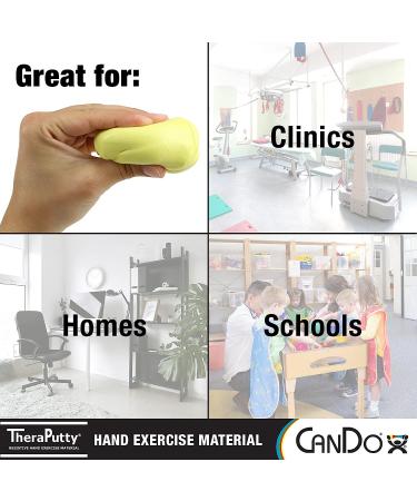 CanDo Theraputty Plus 1lb Yellow X-Soft for Hand Exercise Rehabilitation - Physical & Occupational Therapy Strengthener - Buy Online on GoSupps.com