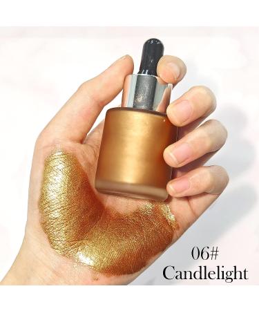 Erinde Liquid Highlighter 06 - Shimmering Face & Body Illuminator, Waterproof Glitter Makeup for Non-Sticky Glow - Buy Online on GoSupps.com