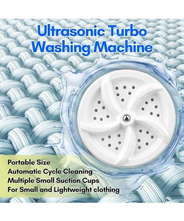 Avejjbaey Portable Washing Machine USB Charging Ultrasonic Turbo Washer Machine Fit For Laundry Bucket Basin Bathroom Sink Washer Machine - Buy Online on GoSupps.com