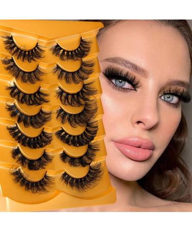 JIMIRE Eyelashes Fluffy Volume Lashes Dramatic Strip D Curl False Eyelashes 20MM Mink Lashes Bulk Full Volume 7 Styles Mixed 7 Pairs Multipack - Buy Online on GoSupps.com
