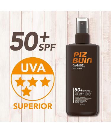 Piz Buin Sun Lotion Allergy SPF 50+ (200 ml) - Effective Sun Protection for Sensitive Skin - Buy Online on GoSupps.com
