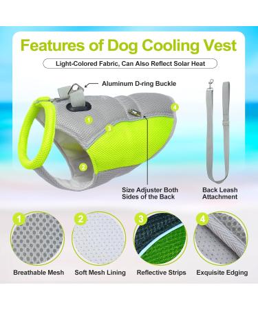 Shop Hjyokuso Cooling Vest for Dogs - Summer Cooling Jacket for Small Medium & Large Dogs - Perfect for Outdoor Activities & Training - Buy Online on GoSupps.com
