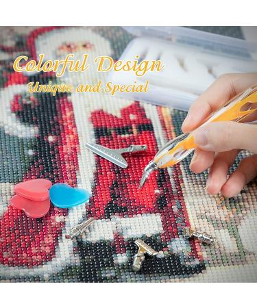 Orange Diamond Painting Resin Pen - DIY 5D Diamond Art Tool with Metal Tips and Ergonomic Design - Buy Online on GoSupps.com