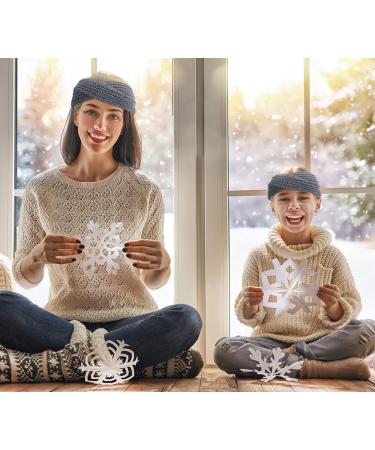 Winter Knitted Headband Women Girls Knit Headband Ladies Chunky Elastic Turban Head Wraps Ear Warmers Crochet Hairbands grey - Buy Online on GoSupps.com