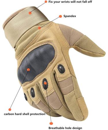 HIKEMAN Tactical Army Military Gloves - Full Finger Touch Screen Gloves for Men | Cycling Motorcycle Hunting Shooting Hiking Camping Airsoft Paintball - Army Green (Medium) - Buy Online on GoSupps.com