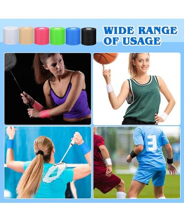 6-Piece Foam Underwrap Athletic Tape Set - 2.75 x 30 Yards - for Ankles, Wrists, Hands, Knees - Wheat, White, Blue, Green, Pink, Black - Buy Online on GoSupps.com
