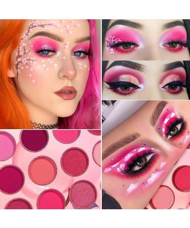 DE'LANCI Pink Purple Eyeshadow Palette - 12 Pigmented Shades for Women, Matte Shimmer Eye Shadows, Long Lasting Makeup for Summer Travel - Buy Online on GoSupps.com