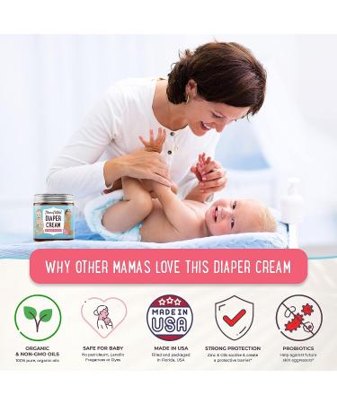 Organic Mama Natural Diaper Rash Cream (4 oz) - Probiotic Powered with Calendula & Coconut Oil - Diaper Rash Treatment & Healing Ointment - Buy Online on GoSupps.com