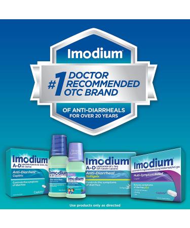 Imodium Multi-Symptom Relief Caplets: Loperamide & Simethicone for Diarrhea, Gas, Bloating - 24 ct - Buy Online on GoSupps.com