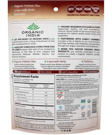 Organic India Psyllium Fiber with Probiotics - Cinnamon Spice 10 oz (283 g) | Digestive Health Superfood - Buy Online on GoSupps.com