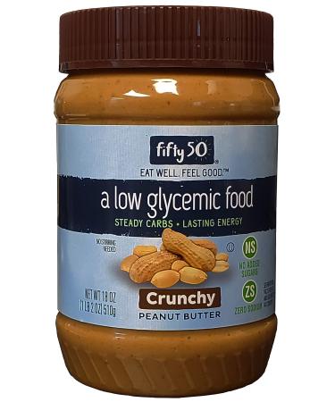 Fifty 50 Low Glycemic Peanut Butter Crunchy 18 oz (510 g)