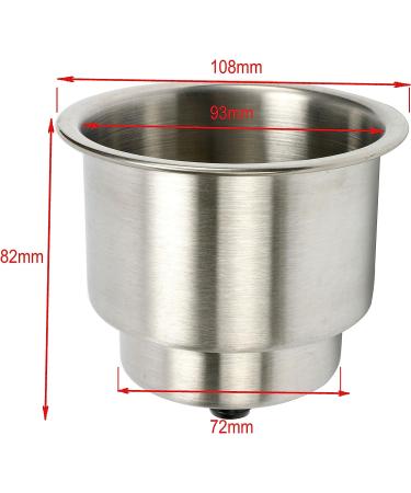 4pcs Stainless Steel Cup Drink Holder with Drain for Marine Boat RV Camper - Amarine Made - Buy Online on GoSupps.com