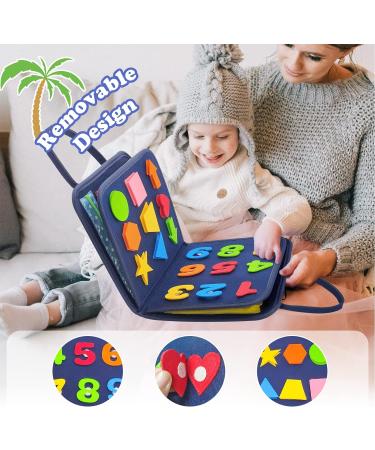 Withosent Busy Board for Toddlers - 4-Layer Montessori Activity Toy for Kids Ages 3-4 - Blue/Old Version - Buy Online on GoSupps.com