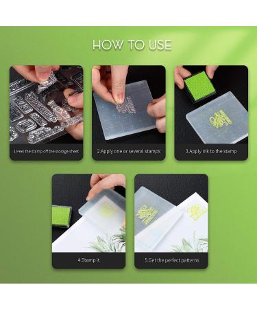 22-Piece Acrylic Stamp Blocks Set with Clear Stamping Blocks, Silicone Stamps, and Ink Pads for Scrapbooking and Card Making - Buy Online on GoSupps.com