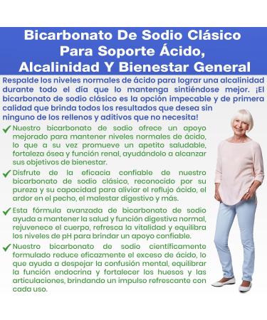 Bicarbonato de Sodio cl sico 650 mg USO org nico Natural Pastillas de bicarbonato de Sodio en polvo Tabletas de bicarbonato de Sodio (c psulas) Alcalinidad del cido del est mago 120 c psulas - Buy Online on GoSupps.com