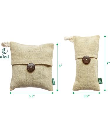 Naturally Dyed Canada-Made Bamboo Charcoal Air Purifying Bags - Set of 3 Large & 4 Small | Scent & Chemical-Free Odor Absorber - Buy Online on GoSupps.com