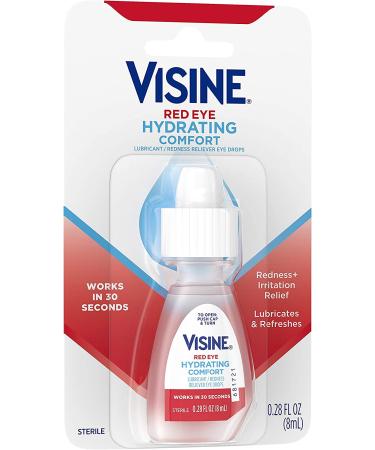 Visine Red Eye Hydrating Comfort Drops - Fast Relief for Red Eyes - 0.28 fl. oz - Buy Online on GoSupps.com