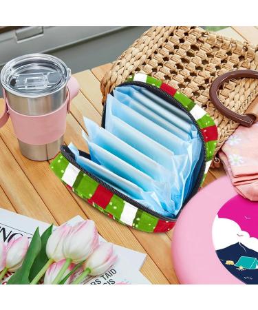 Muooum Geometric Christmas Menstrual Pouch - Zipper Bag for Tampons & Bandages - Stylish & Practical for Women & Girls - Buy Online on GoSupps.com
