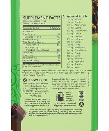 Sunwarrior Protein Classic - Plant-Based Protein Powder | 1 Piece | Best for Smoothies & Shakes - International Shipping Available - Buy Online on GoSupps.com