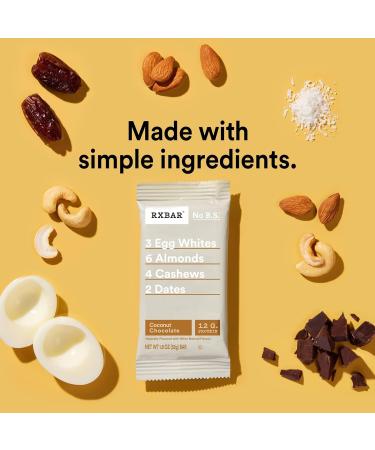 Buy RXBAR Coconut Chocolate Protein Bars (5 Count) - 12g Protein Gluten-Free Snacks 9.1oz Box - International Shipping Available - Buy Online on GoSupps.com
