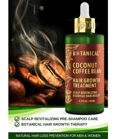 Botanical Hair Growth Caffeine Oil | Scalp Revitalizing Pre-Shampoo for Hair Loss | Biotin Hair Thickening Treatment for Women & Men - 4.2 Fl Oz - Buy Online on GoSupps.com