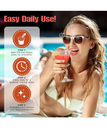 CLFJLXYX Tanning drops to drink 2025 selftanning drops for sunless tanning improve natural complexion melanin boost without sun damage for all skin types 60ml - Buy Online on GoSupps.com