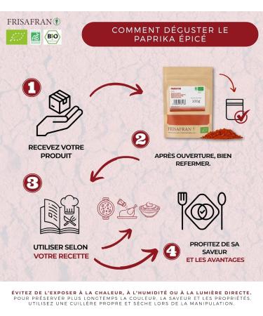  FRISAFRAN FRISAFRAN | Organic Hot Paprika Powder 40g | Hot Paprika | Strong Paprika | Ground Paprika | Strong Ground Paprika from Spain - Buy Online on GoSupps.com