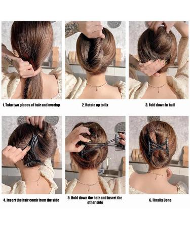 Shop 2-Piece Elastic Pearl Hair Clips for Women | Double Hair Comb & Floral Hairpins for Thick or Fine Hair - Buy Online on GoSupps.com