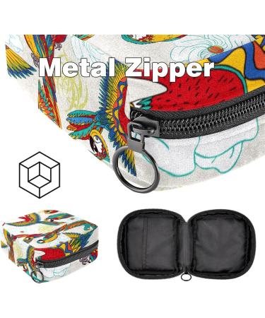 Buy Large Phoenix & Flower Menstrual Cup Bags | Colorful Zipper Storage for Tampons Panty Liners & More - International Shipping Available - Buy Online on GoSupps.com