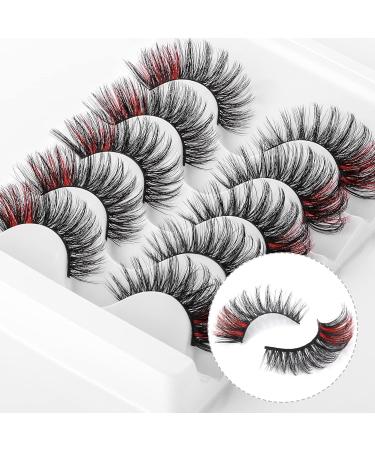 Sibba Multi-Layer 3D Colored Artificial Eyelashes - 5 Pairs of Dramatic Glitter Cat Eye Strips | Fluffy Thick Volume for Cosplay - Buy Online on GoSupps.com