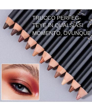 12-Color Eyeliner Pencil - Eye Makeup Pencil - Long-Lasting Eyeliner Pencil Set - 12-Color Cosmetic Eyeliner Pencil - Buy Online on GoSupps.com