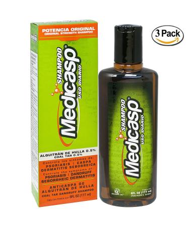 Medicasp Coal Tar Gel Dandruff Shampoo - 3 Pack 6 oz | Treat Seborrheic Dermatitis & Psoriasis - Buy Online on GoSupps.com