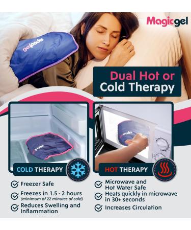 Magic Gel Cooling Pad for Injuries - 38x28 cm Cold Therapy Compress | Pain Relief Cool Pack | 1-Pack Fridge Package - Buy Online on GoSupps.com