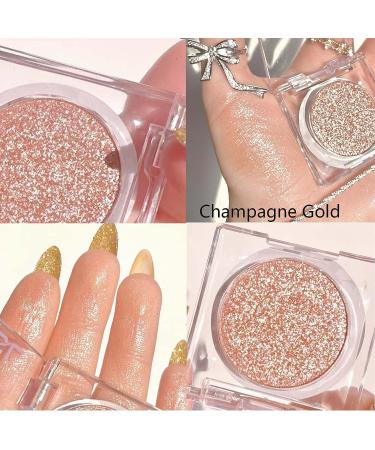 Daeuwiutr Brown Metallic Glitter Eyeshadow Palette - Waterproof Smudge Proof Shimmer Primer for Highlight and Shadow Eye Makeup (Champagne Gold + Brown Metallic Glitter 10) - Buy Online on GoSupps.com