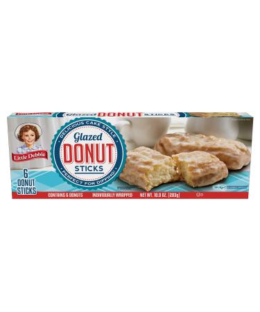 Little Debbie Donut Sticks, 6 Individually Wrapped Snack Cakes, 10 oz, Pack of one (1)