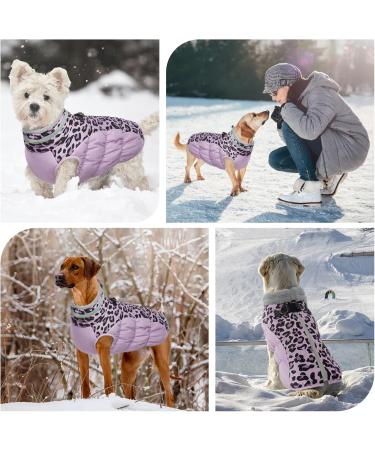 Kuoser Warm Dog Jacket | Reflective Windproof Coat for Small & Large Dogs | Stylish Purple Winter Coat - Buy Online on GoSupps.com