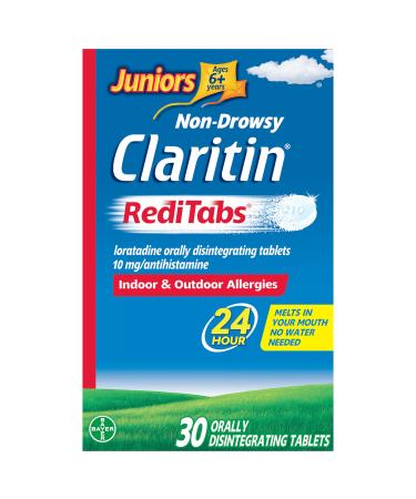 Claritin Allergy Relief Indoor & Outdoor Non-Drowsy 10 Mg for Juniors & Up Tablets 30 Count