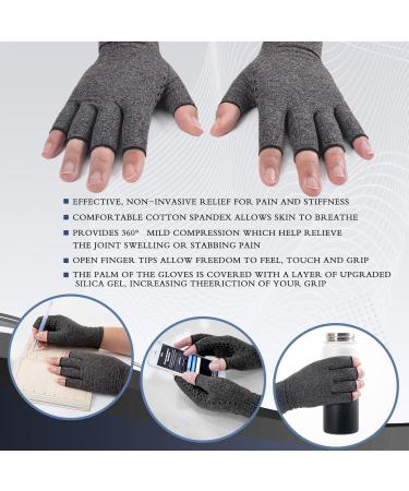 Optimized Arthritis Compression Gloves for Men & Women - Anti-Slip Breathable Fingerless Design for Rheumatoid Pain Relief - Small Size One Pair - Buy Online on GoSupps.com