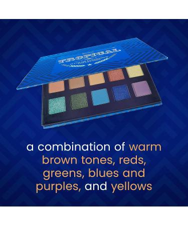 Ccolor Cosmetics Tropical 15-Color Eyeshadow Palette - Highly Pigmented, Long-Wearing, Easy-to-Blend, Bright Blues and Neutrals - Professional Eye Makeup - Buy Online on GoSupps.com