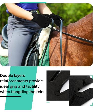 Thapower Women Winter Horse Riding Gloves - Black Large - Buy Online on GoSupps.com