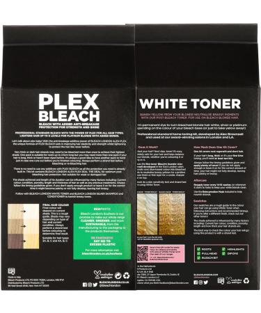 BLEACH LONDON - Cool Blonde Base Set - Plex Bleach Kit and White Toner Kit for bleaching and toning hair platinum - 2 pack - Buy Online on GoSupps.com