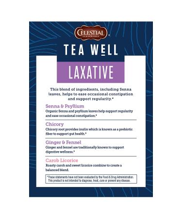Celestial Seasonings Senna Laxative Tea - Organic Carob & Licorice, Caffeine-Free, 12 Bags - Buy Online on GoSupps.com