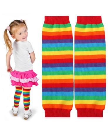 Sintege Baby Kids Leg Warmers Rainbow Leg Warmers Stripe Children Leg Warmers for Boys Girls Age from 6 Months to 5 Years Old Bright Color