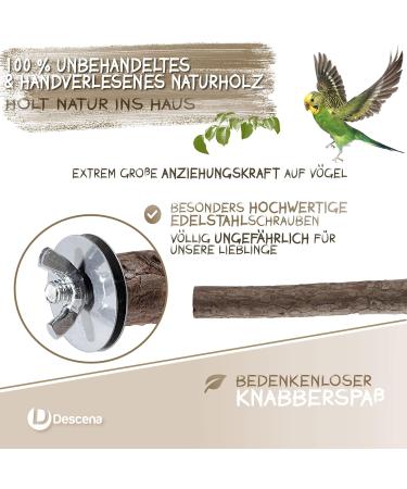 6 Natur Beckbagen for Bird Cages | Premium Accessories for Budgies | Base Bars & Wellensing Toys | Ideal for Small & Large Cages - Buy Online on GoSupps.com