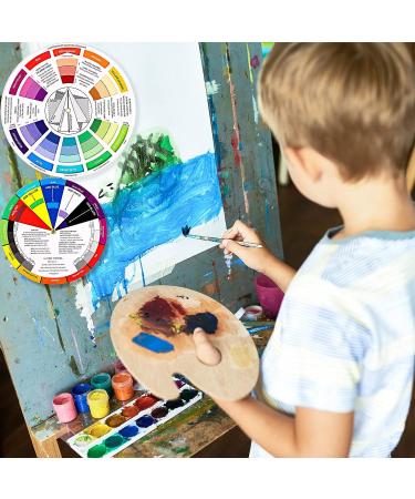 Color Paint Wheel Chart for Artists and Kids - 10 Pieces Color Mixing Guide for Art Class and Makeup Blending - 5.5 Inch Color Harmony Wheels - Buy Online on GoSupps.com